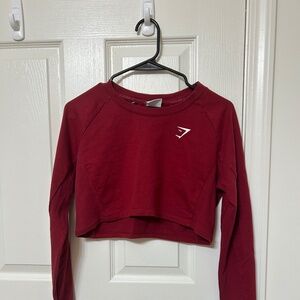 Gymshark Burgundy / Dark Red Crop Top